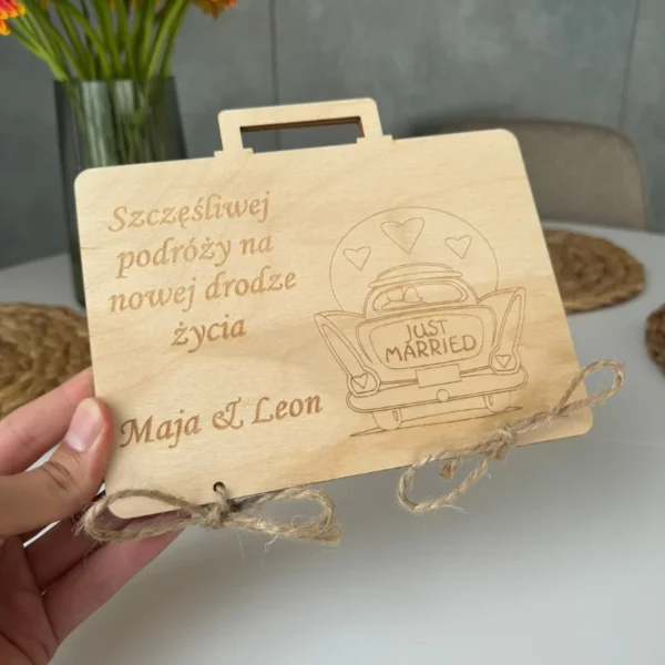 Kartka na Pieniądze z życzeniami - Just Married