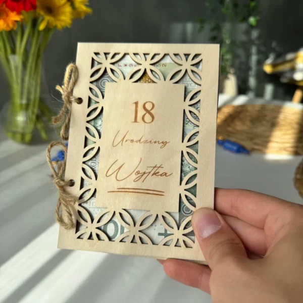 Kartka urodzinowa z życzeniami prostokątna