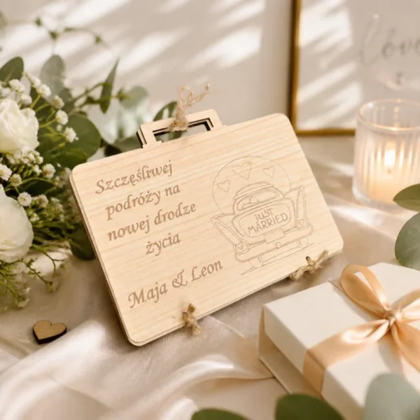 Kartka na Pieniądze z życzeniami - Just Married